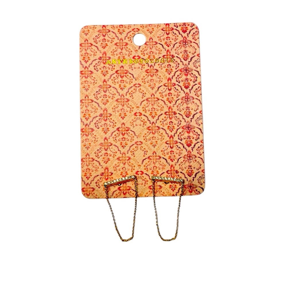 NWT Anthropologie Gold Chain Earrings